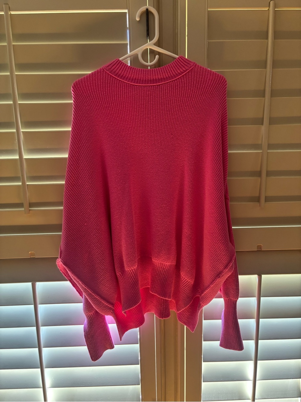 Pink free people oversized sweater